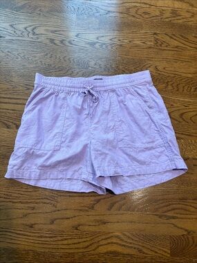 J.Crew Linen Blend Lilac Drawstring Shorts-Lightweight